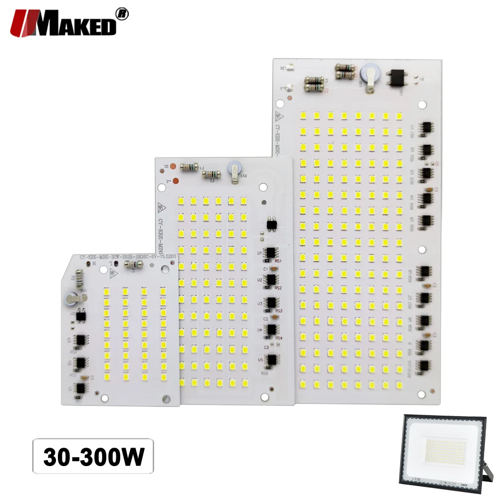 Schijnwerper Reparatie LED PCB Plaat 30W 50W 100W 150W 200W 300W AC220V SMD2835 Lichtbron Panel Voor Outdoor Lamp Vervangen DIY Kits