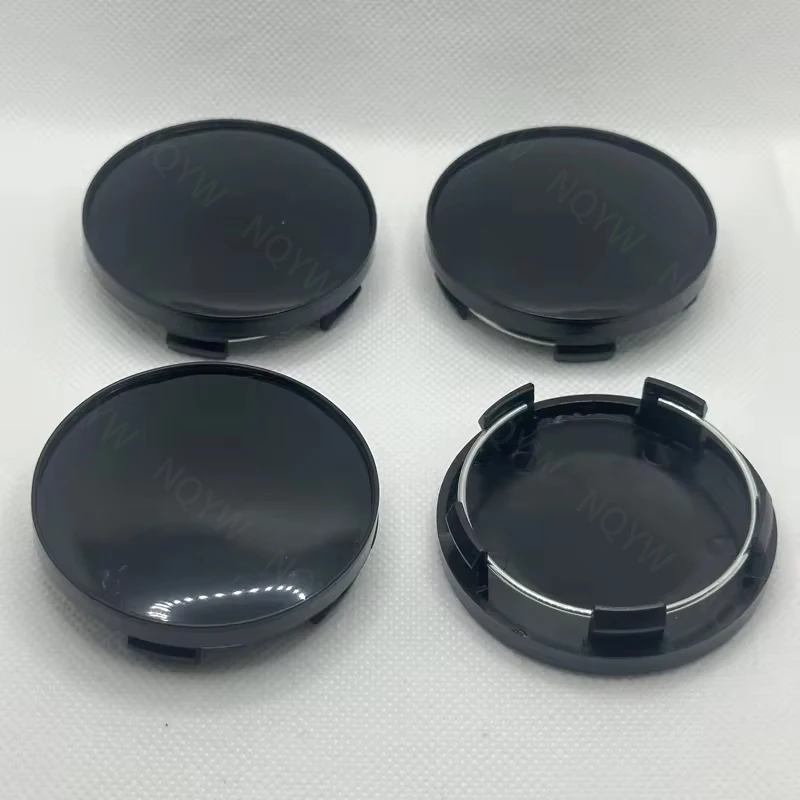 4Pcs/Set 58mm Car Wheel Center Caps Car Rim Hubcap Cover Black Silver ABS Hubcap Dust-proof Covers Car Modification Accessories