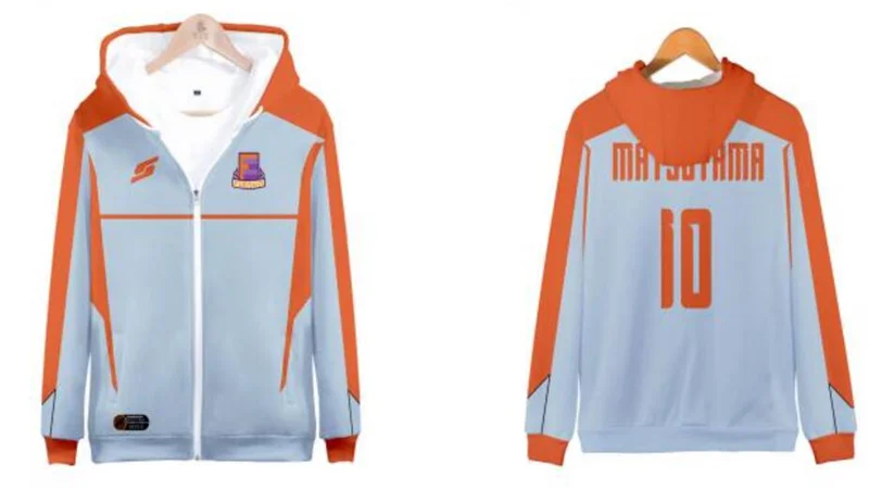 3D Print Anime Captain Tsubasa Ozora Tsubasa Kojiro Hyuga Costume Unisex Hoodie Zipper Hooded Jacket Soccer Jerseys Uniform