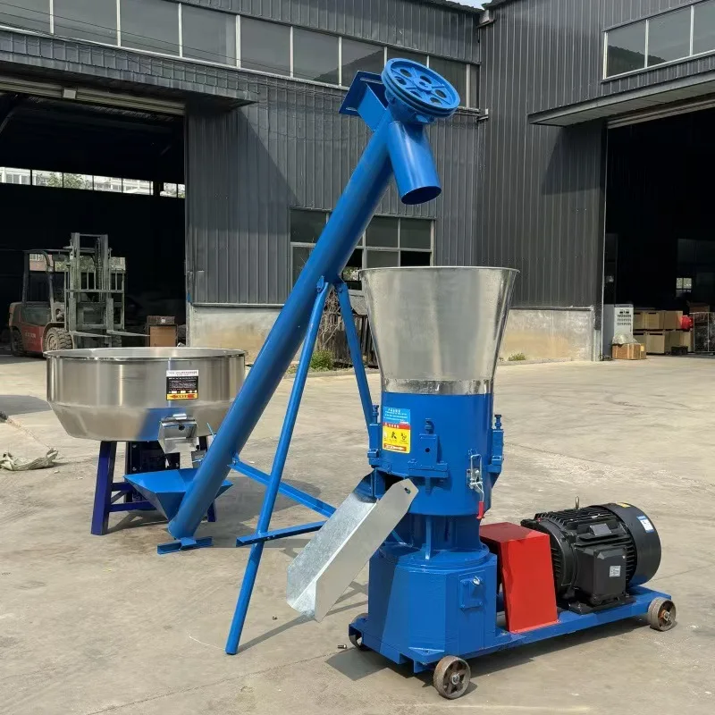 Image of Hochproduktive 200kg/h 220V Neue Haushalts-Geflügelfuttermaschine Schweine-Pelletiermaschine Tierfutter-Pelletmaschine