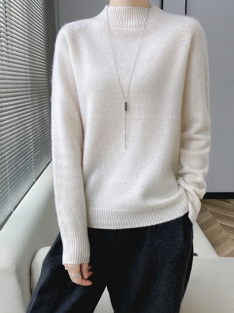 الكلاسيكية الخريف الشتاء س الرقبة البلوز سترة المرأة 100% ميرينو الصوف ملابس تريكو غير رسمية الإناث الكشمير الملابس الأساسية