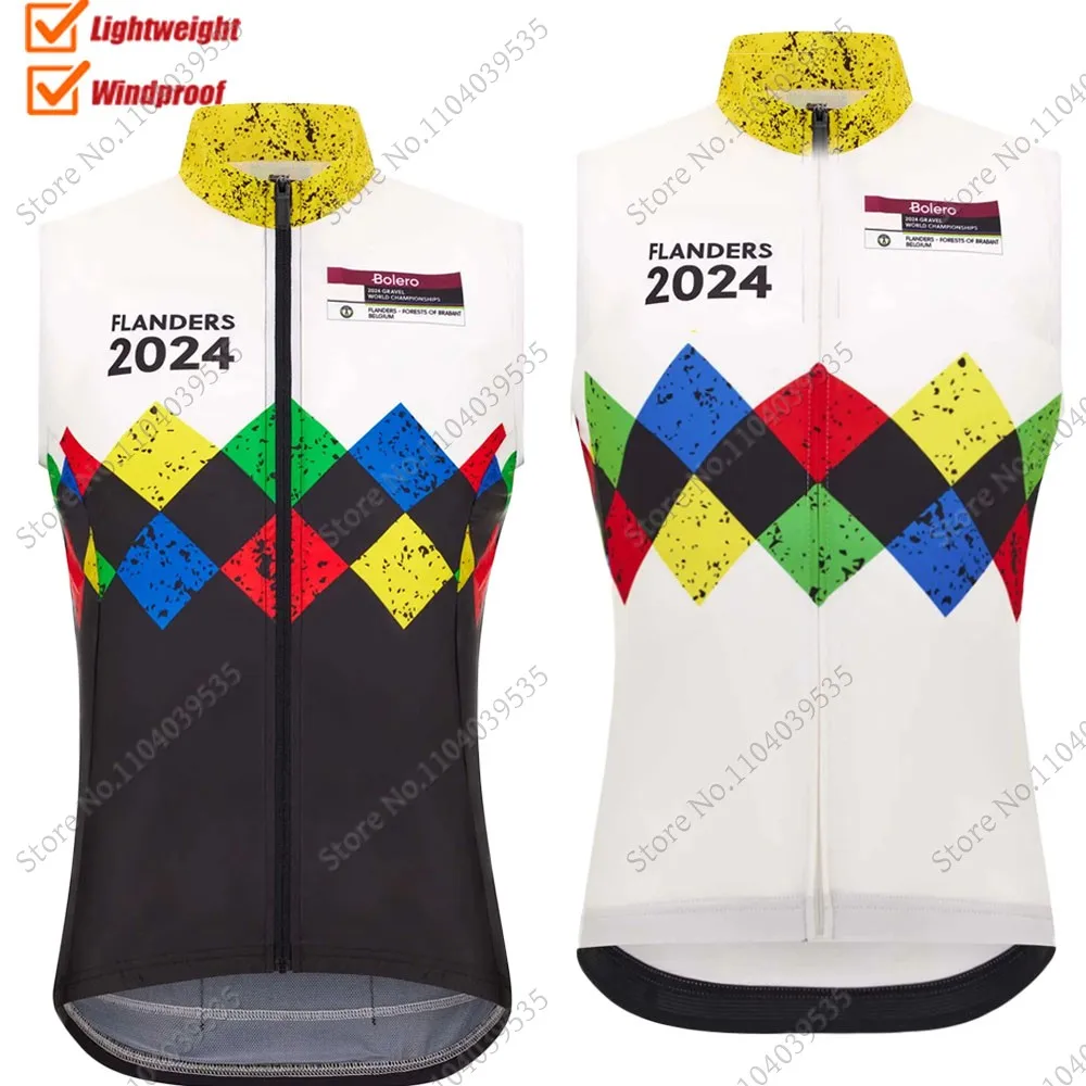 2024 Flanders Wind Vest Cycling Jersey Sleeveless Windproof Lightweight Portugal MTB Ropa Maillot