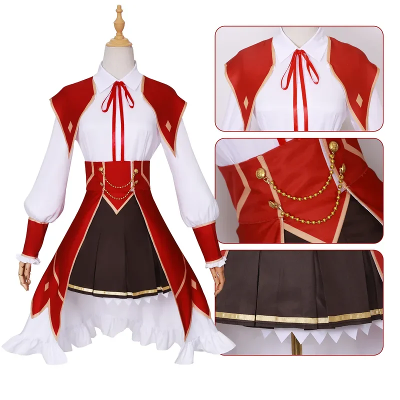 【Wetrose】Yumiella Dolkness Patrick Uniform Cosplay Costume Yumiera Dorukunesu Villainess Level 99 Hidden Boss Demon Lord Wig