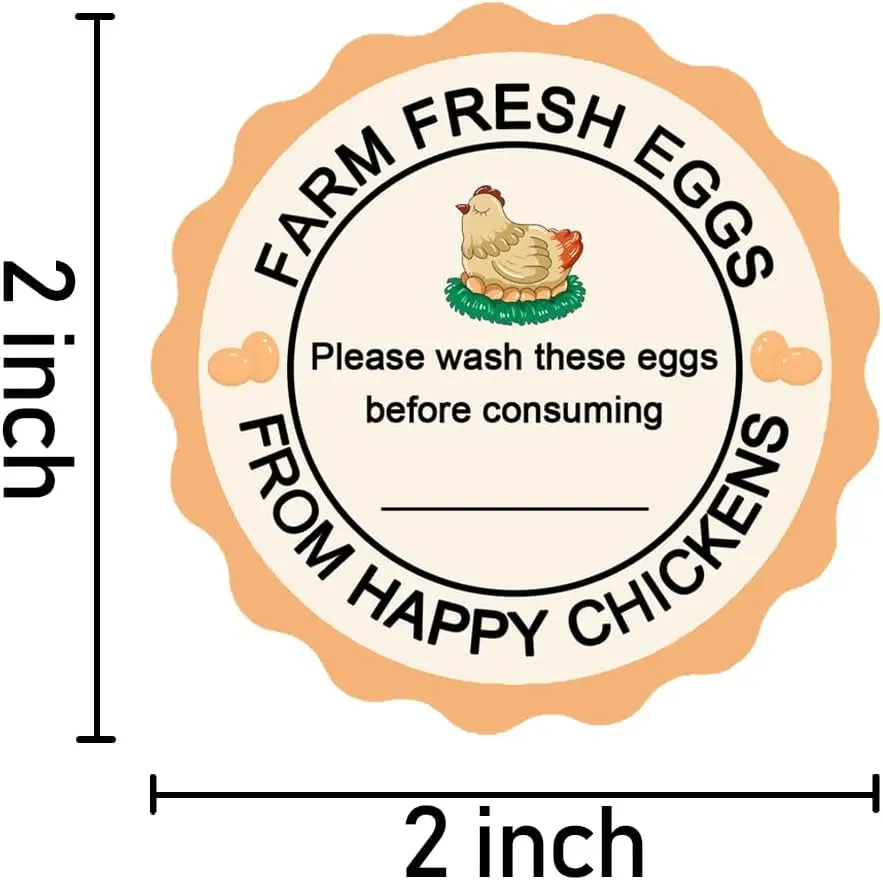 2inch Fresh Egg Carton Stickers Egg Date Packaging Stickers Egg Date Packaging Stickers Egg Date Packaging Stickers Label 500pcs