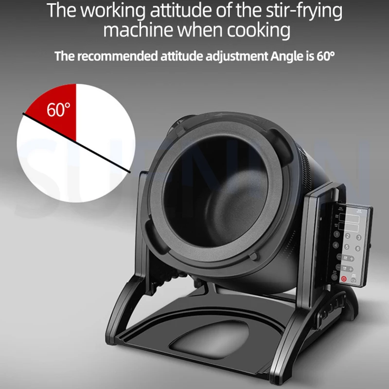 Freidora de tambor comercial, máquina de arroz frito, sartén inteligente, Robot multifunción, automática