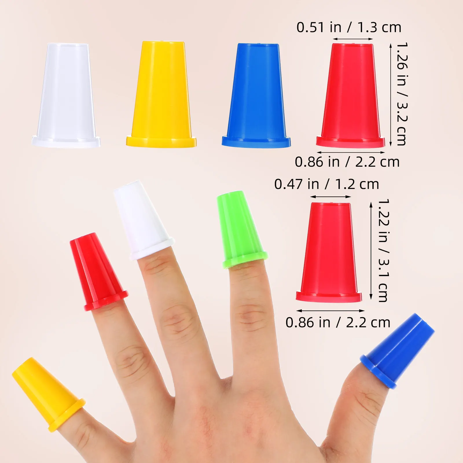 20Pcs Plastic Thimble Caps Colorful Finger Protectors for Needlecraft Quilting Embroidery Sewing Retreats Portable Safety Shield