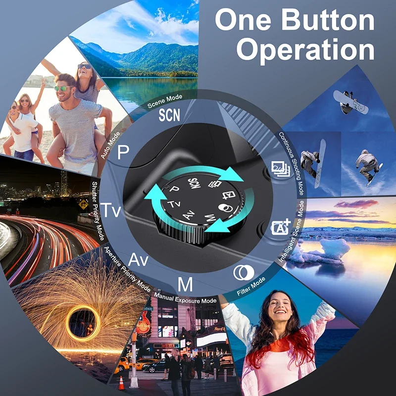 كاميرا رقمية 72 ميجابكسل 180 °   كاميرا فليب سكرون 3 بوصة SLR DSLR 4K للتصوير الفوتوغرافي 12X زووم بصري ضبط تلقائي للصورة كاميرا مضادة للاهتزاز