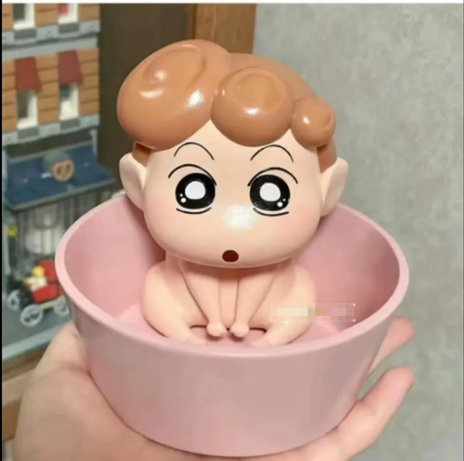 Anime Crayon Shin-chan Himawari Q Version nimm ein Bad Actionfigur PVC Modell Spielzeug Puppe Schreibtisch Dekor Sammlergeschenke