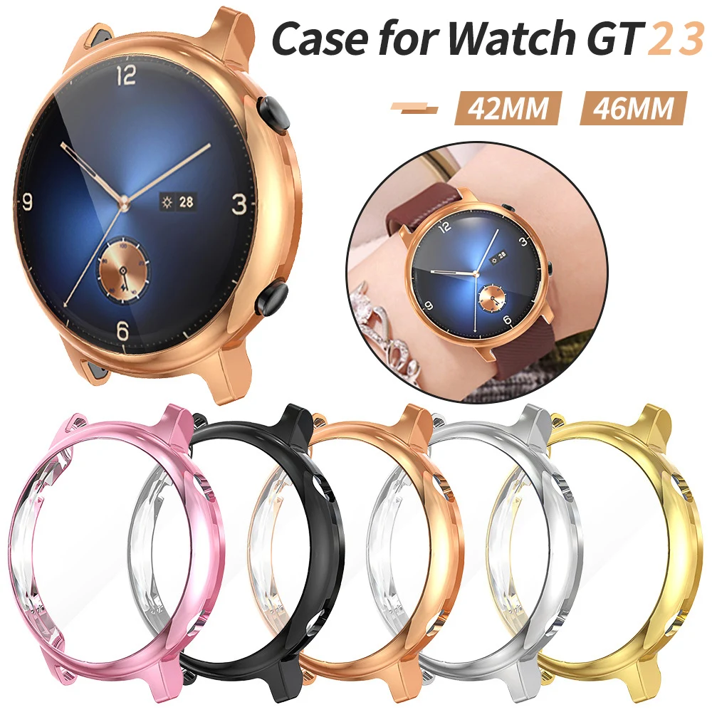 For Huawei Watch GT 3 2 42mm 46mm Runner Case TPU Screen Protector Cover for GT3 Pro 43mm Scratch-resistant Shell Bumper