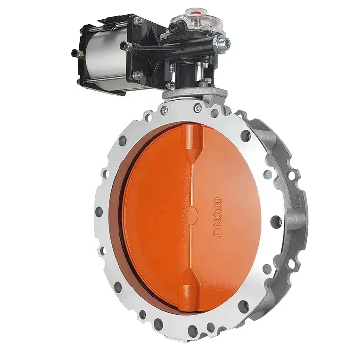 DN250 DN300 Pneumatic Dust Butterfly Valve Aluminum Alloy Powder Cement Tank Silo Discharge Ventilation Valve OEM Supported