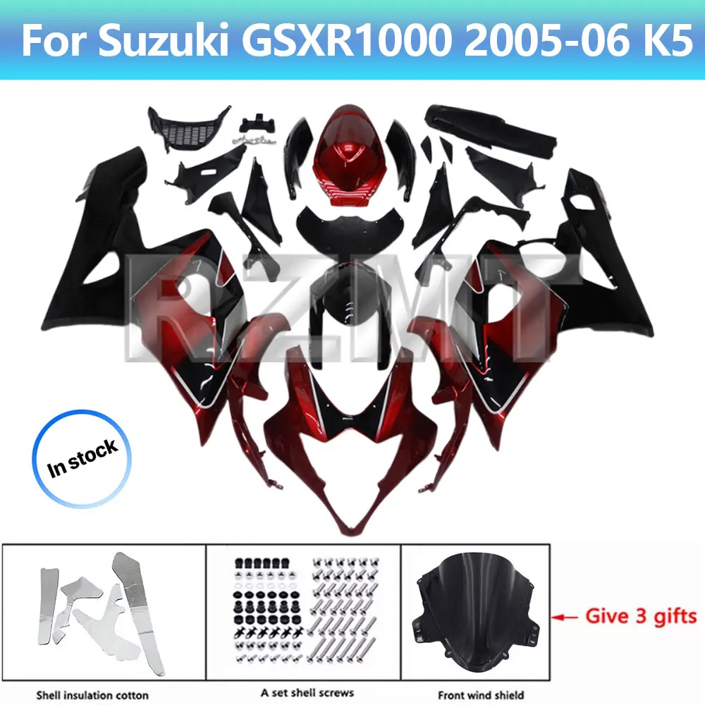 For Suzuki GSX-R1000R 2005-2006 K5 Motorcycle Set Body Kit Fairing GSXR 1000 05-06 Plastic Guard Plate In Stock Shell