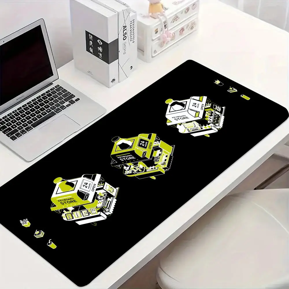 لوحة ماوس ألعاب كبيرة مقاس XXL، لوحة ماوس بتصميم تجريدي لتغليف المواد الغذائية، ملحقات الكمبيوتر المحمول، مناسبة للاستخدام المكتبي والمنزلي