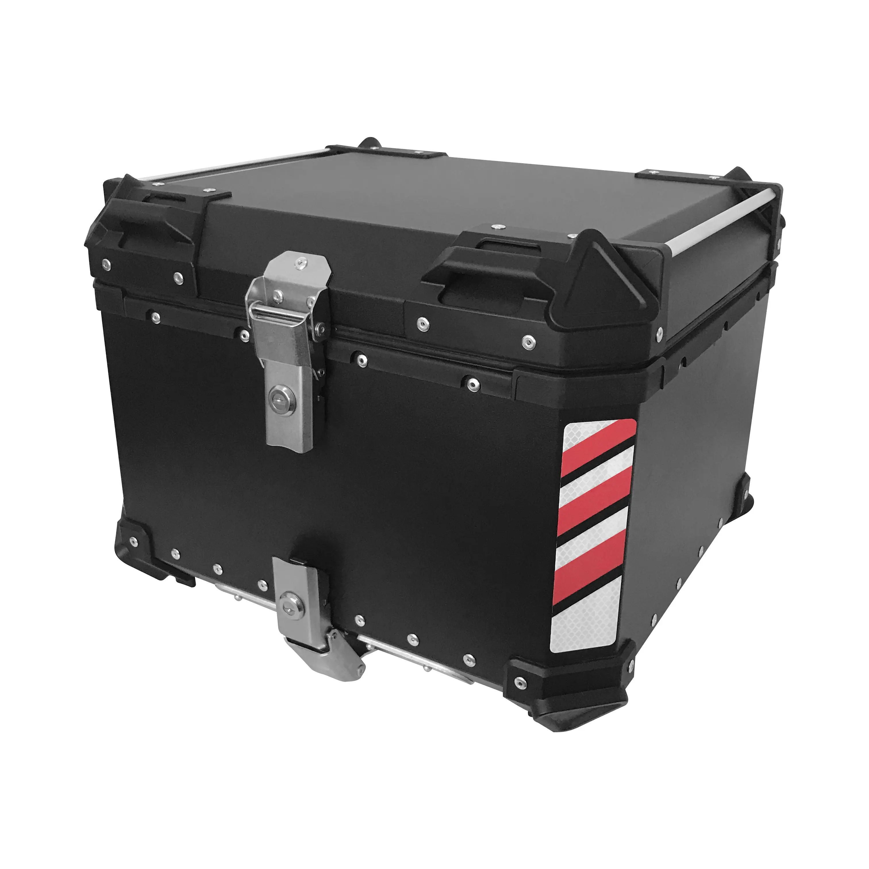 

55L Motorcycle Tail Box Aluminum Storage Luggage Rear Delivery Case Motorcycle Top Box Aluminum Motorcycle Aluminum Box