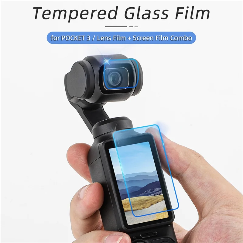 สําหรับ Osmo Pocket 3 กระจกนิรภัยฟิล์มอุปกรณ์เสริมมัลติฟังก์ชั่นป้องกันฟิล์มเลนส์หน้าจอ HD ฟิล์มป้องกันการระเบิด,ชุดทนทาน