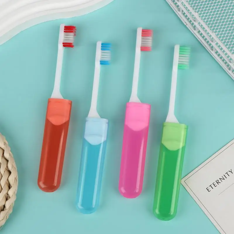 2/3/5Pcs Folding Portable Travel Toothbrush Outdoor Camping Soft Tooth Brush Oral Cleaning Hygiene Tool Trip Toothbrush
