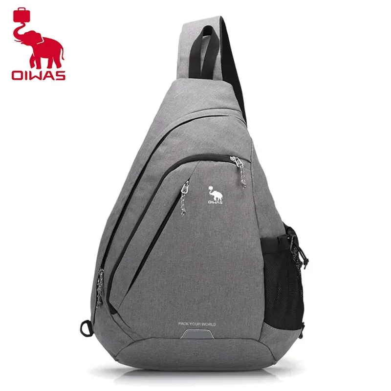 OIWAS-Bolso de viaje con una correa para hombre, Bolsa de hombro cruzada impermeable, mochila escolar con cinturón