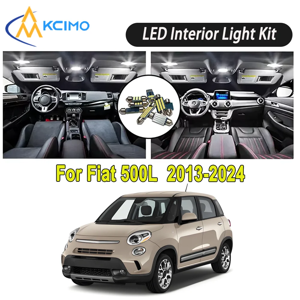 

New Light Bulb For Fiat 500L (2013-2024) Premium Bright LED Interior Dome Map Trunk Light Kit Car Led Lamps New Car LED Lights