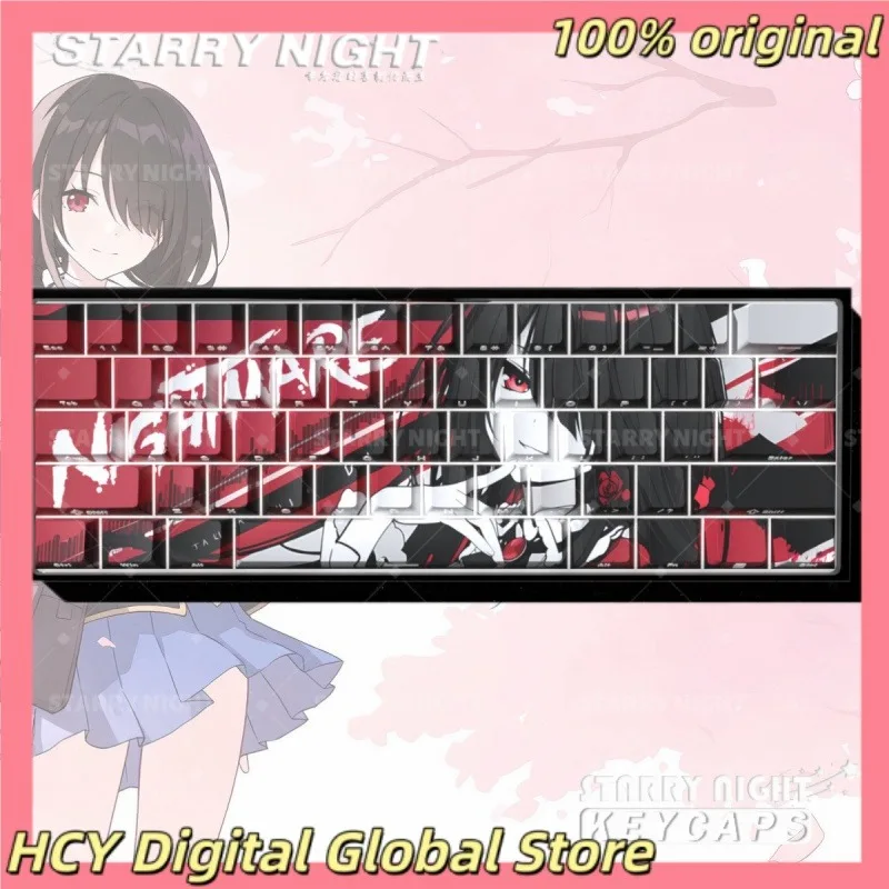 NEW Date A Live Tokisaki Kurumi Anime Keycaps Mechanical Keyboard Cherry PBT Custom Cute Keycaps PC Gaming Keyboard Accessories