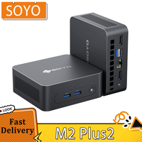 SOYO M2 Plus2 Mini PC, Intel 12th Gen Alder Lake N100 CPU up to 3.4GHz, 16GB DDR4 512GB SATA M.2 2280 SSD, 4K@60Hz Dual Displays
