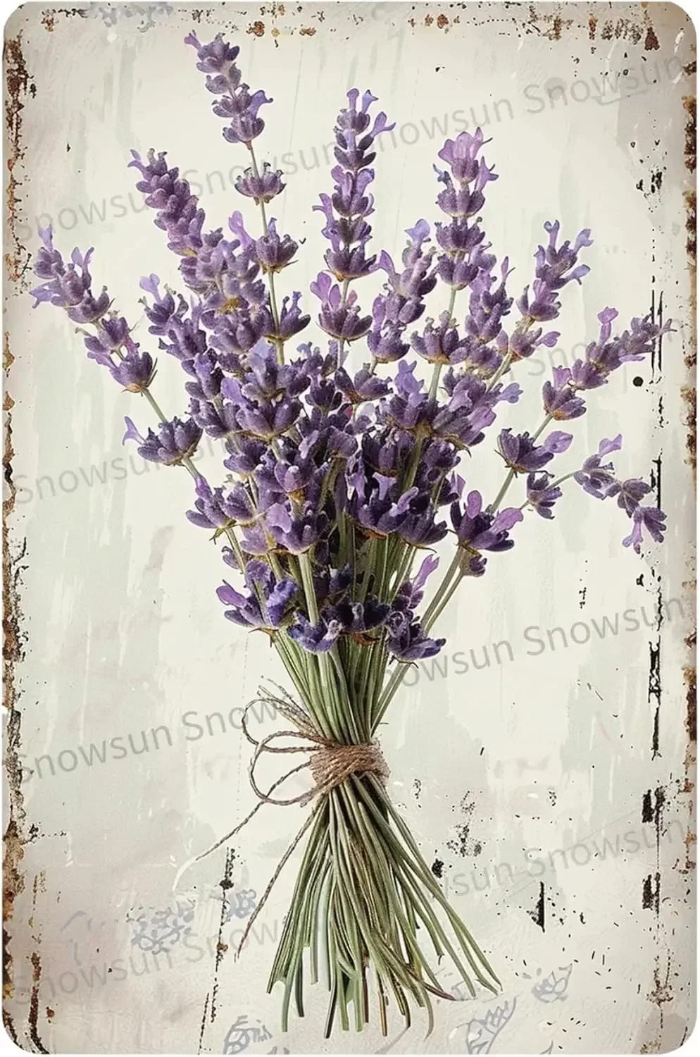 Snowsun Metal Tin Sign Funny Lavender Flower Rerto Sign Aluminum Vintage Sign Gift for Home Kitchen Garden Yard Wall Bedroom