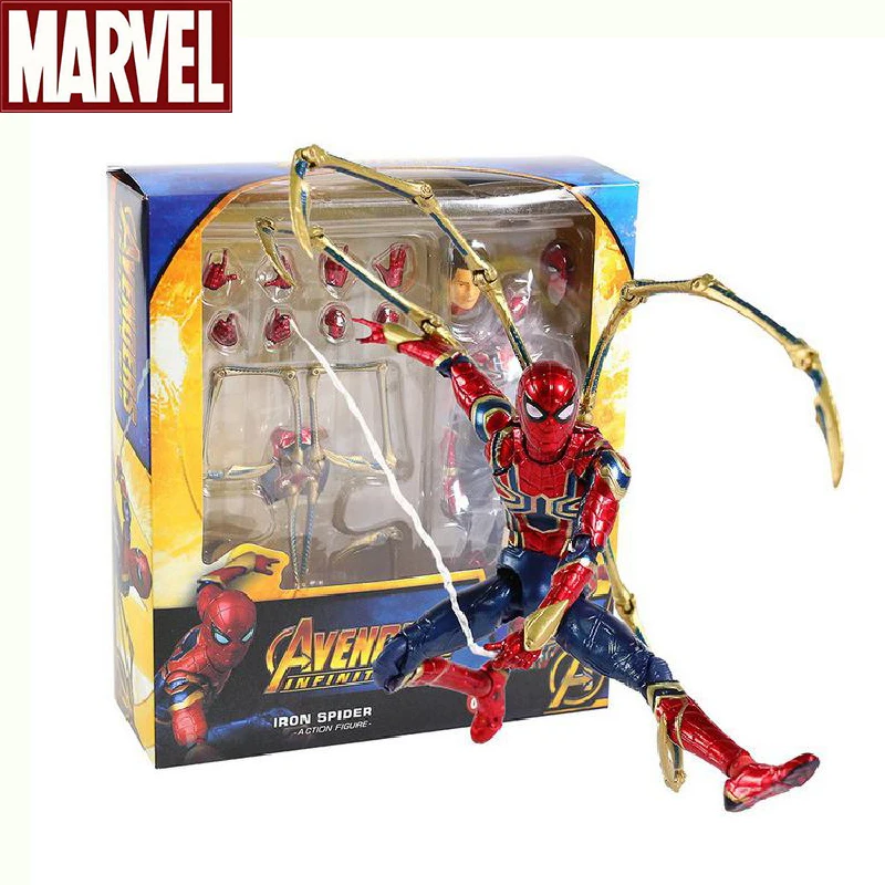 

Mafex 081 Iron Spiderman Action Figure Toys Avenger Spider Man Statue Model Doll Collectible Gifts for Boyfriend Children
