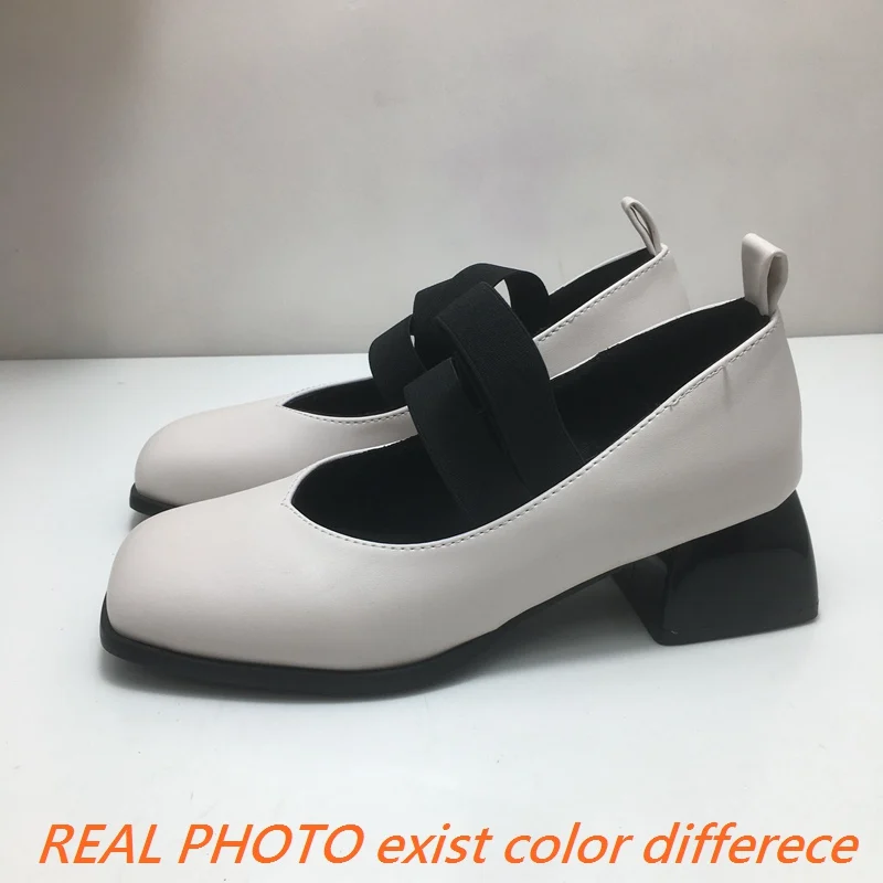 

REAVE CAT Design, модная мягкая обувь для девочек, весенние женские туфли-лодочки, туфли на блочном каблуке с эластичным ремешком, большой размер 47 48, красный, белый, весна