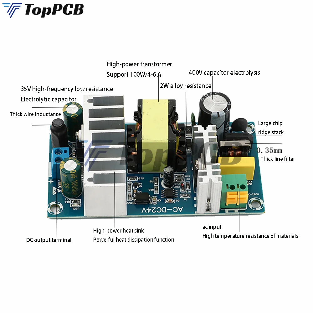 100W 100-240V to DC 24V 4A 6A switching power supply module AC-DC Step-down module