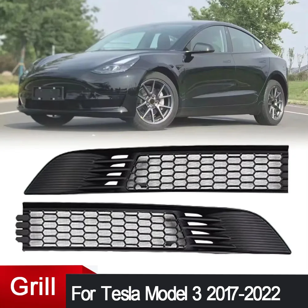 

Front Bumper Hood Vent Grille Net Radiator Protective Mesh Grill Panel For Tesla Model 3 2017 2018 2019 2020 2021 2022