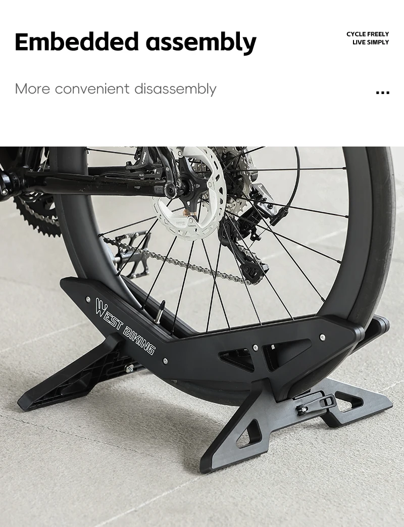 WEST BIKING Verstellbarer Fahrradständer 30-80mm MTB Rennrad Bodenständer Innen-Garagenlagerung Halterung Fahrradzubehör – Detail 9