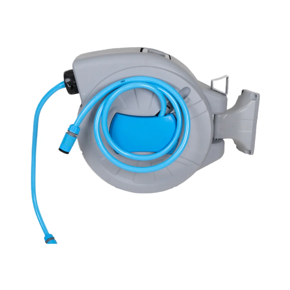 

Garden Hose Reel With Automatic Retractable Function For Space-Saving