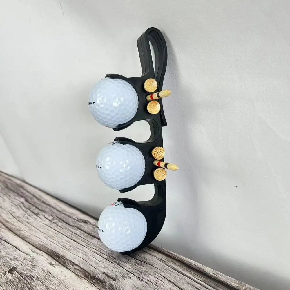 Durable Portable Golf Ball Bag Clip with Tees Creative Golf Storage Rack Golf Accessories Golf Decoration