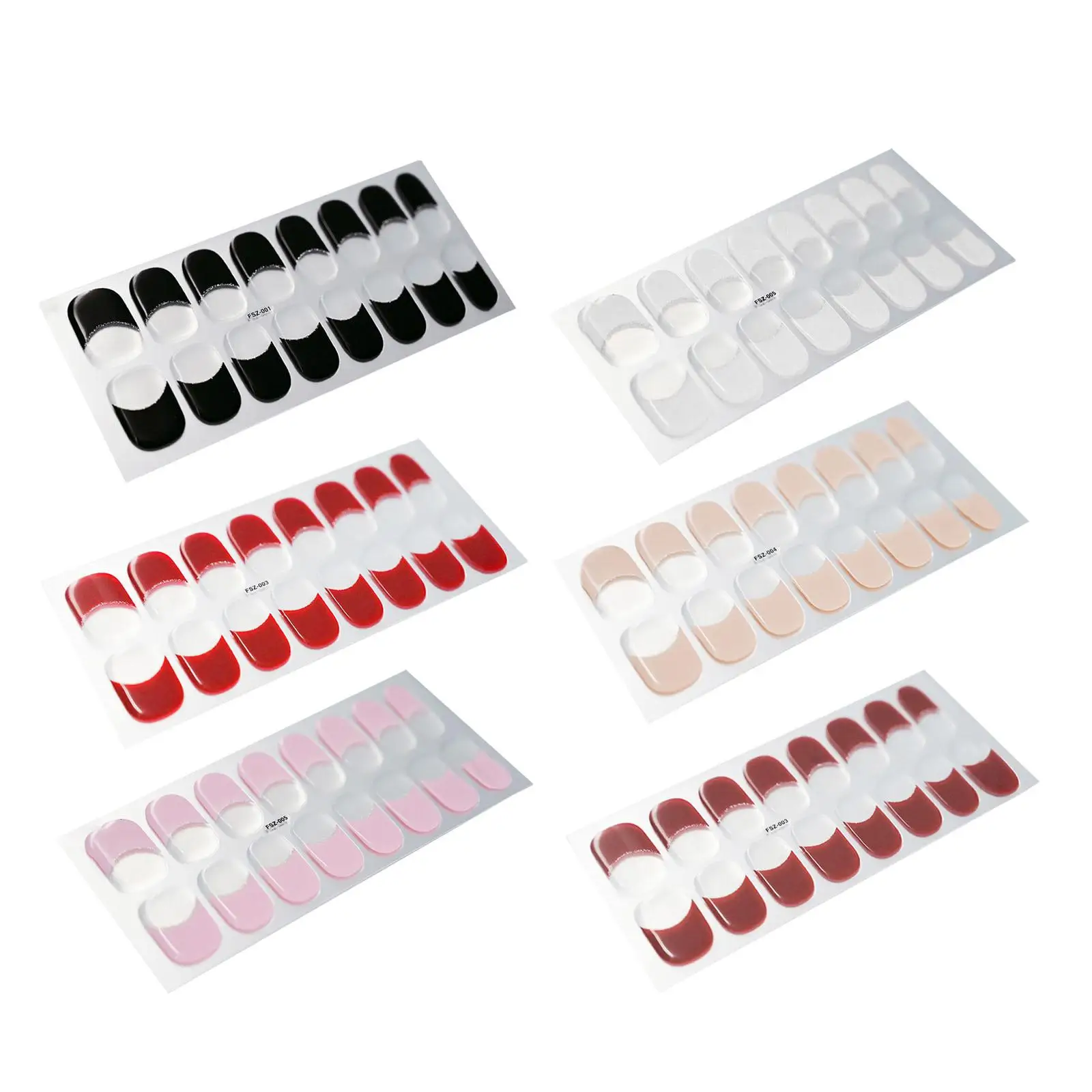 Bandes d'ongles en Gel semi-durci pour femmes et filles, enveloppes d'ongles en Gel semi-durci pour Salon