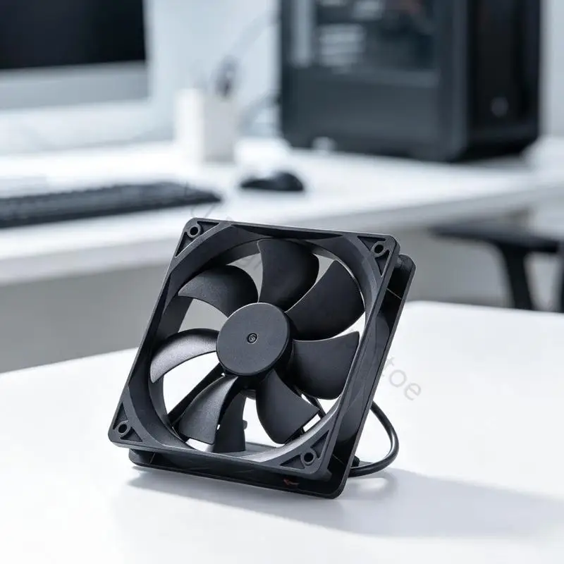 96BA Inline Control USB-Lüfter, bürstenloser 120-mm-Lüfter mit quadratischem Gehäuse, Eckmontagelöchern und USB-Stecker für – Detail 7