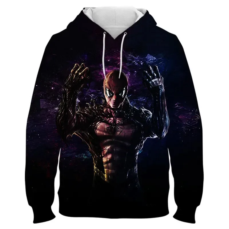 Miniso Spider Man Hoodies 3D Print Streetwear Women Fashion Oversized Sweatshirts Hoodie Kids Pullovers Tracksuits Clothing