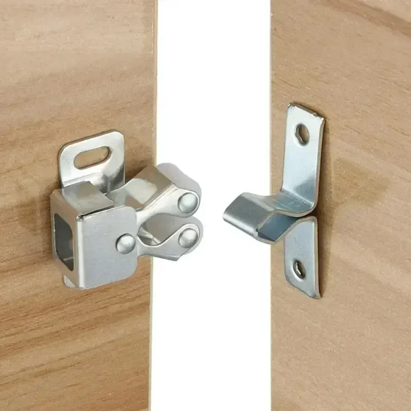 

Press The Home Wardrobe Door Buckle Touch The Bead Magnetic Dual Wheel Spring Fixed Lock Buckle Low Foot Cabinet Door Buckle