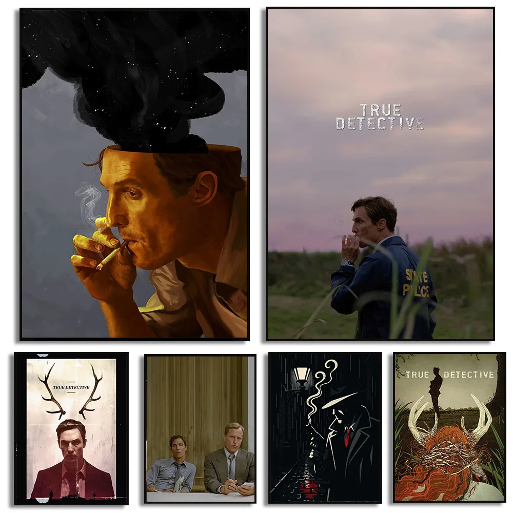 TV Show True Detective Posters Suspense TV series Prints Canvas Painting True Detective Wall Art Pictures Home Room Decoration