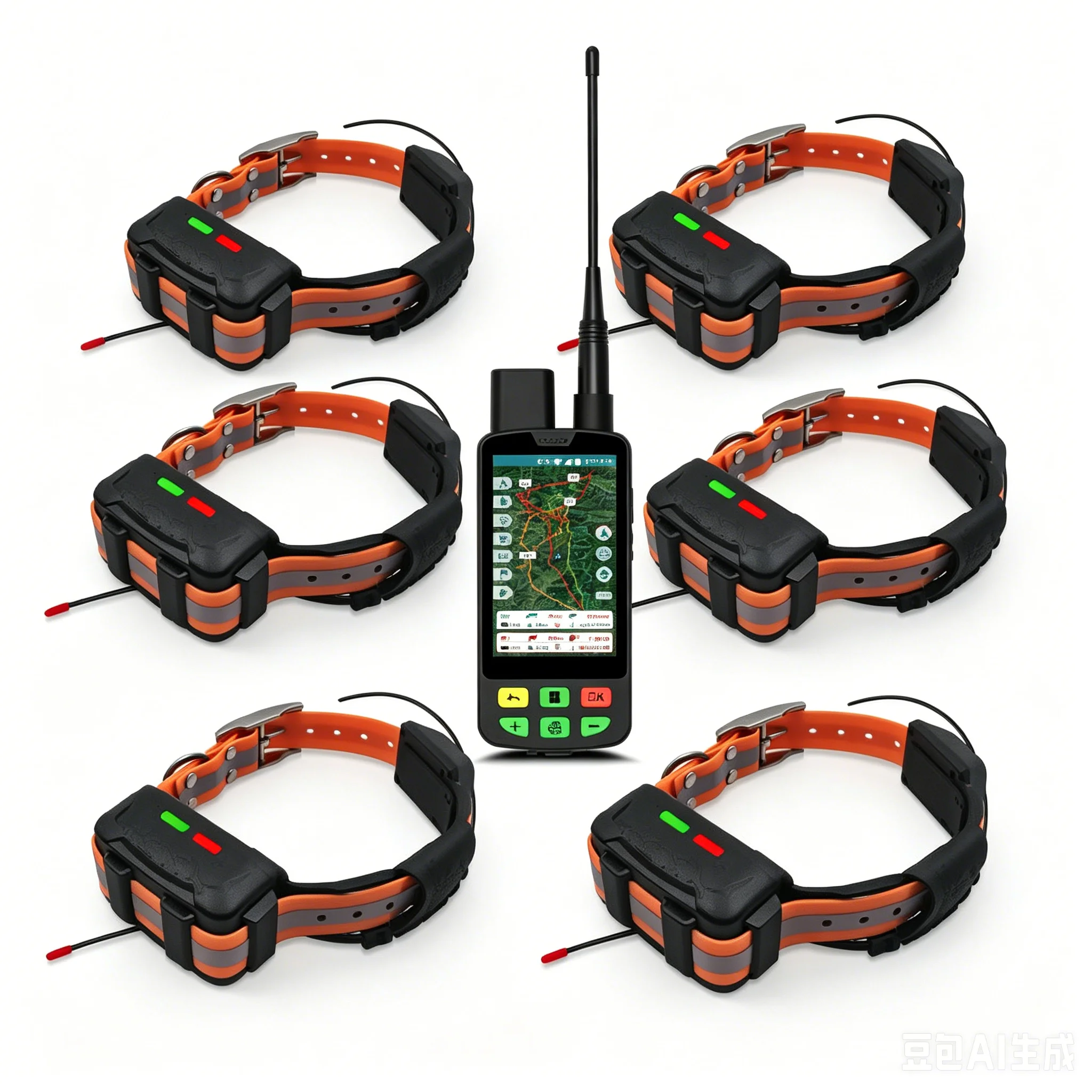 Modular Dog Collar With  Holder: Hot-Swap Component System + Field-Repairable Design - Factory Wholesale Program(6 Collars)