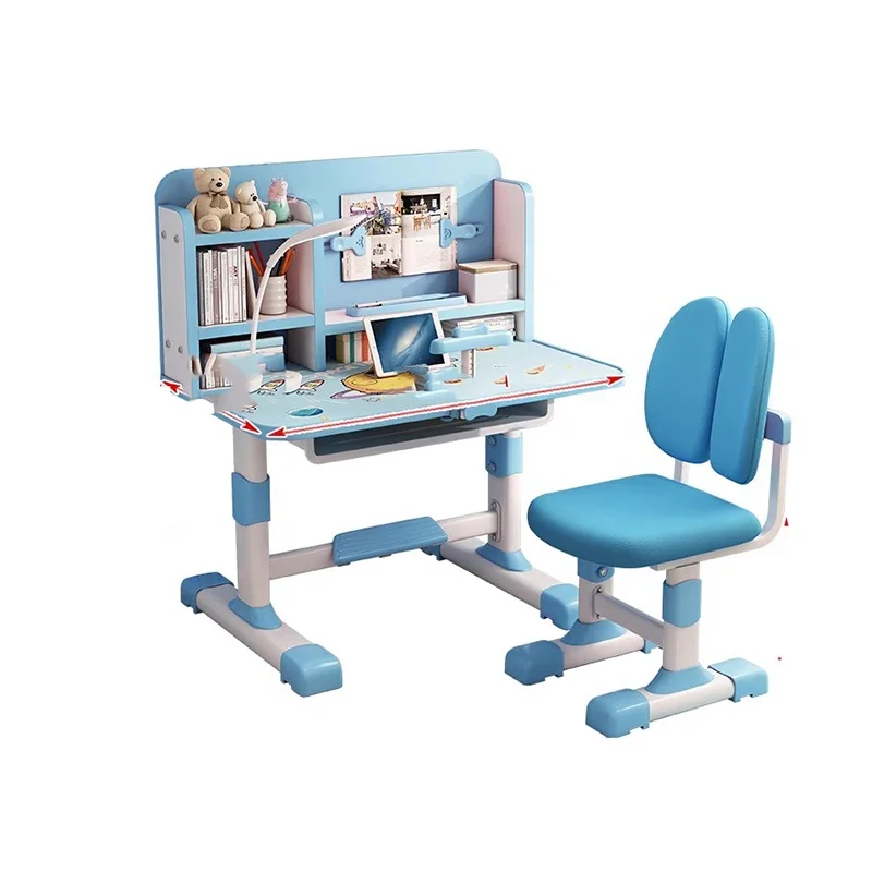 Scrivania Set da tavolo per bambini Ufficio Sala Materiale scolastico Ragazza Scrivanie per bambini Studio Tavolo Bambini Aula Mobili per bambini elementari