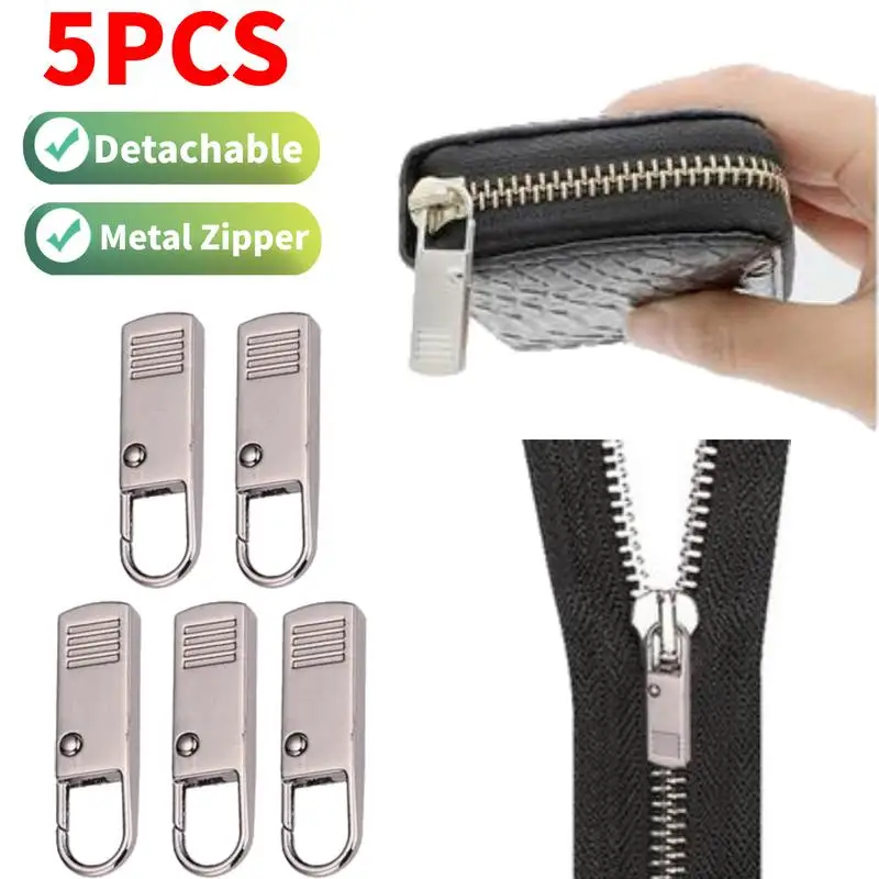 5PCS zipper pull replacement Bad Buckle Travel Bag Suitcase Zipper Head DIY Slider Zipper Puller Instant easy Repair zipper clip