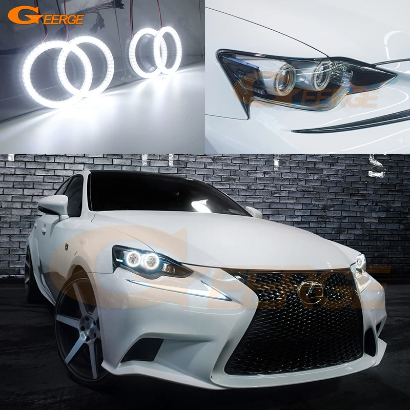 

Для LEXUS IS III 250 350 200t 300h IS350 IS250 2013 2014 2015 2016 ультра яркий SMD СВЕТОДИОДНЫЙ ангельские глазки Halo кольца Дневной светильник