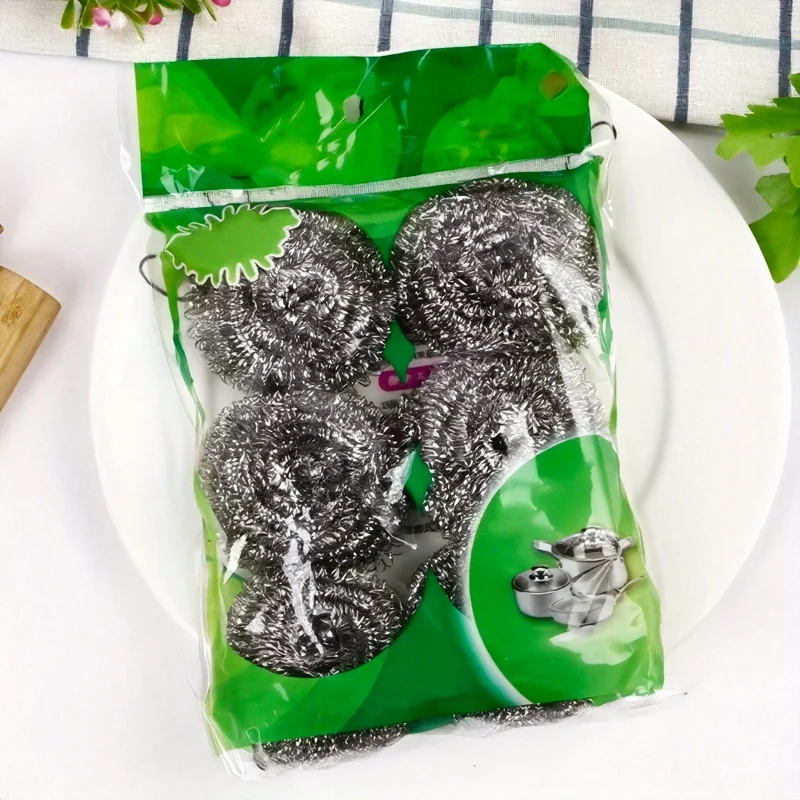

6Pieces Stainless steel brush——Reusable、Scratch-free cleaning balls for dishes and pots——Suitable for the kitchen、Bathroom、Glass