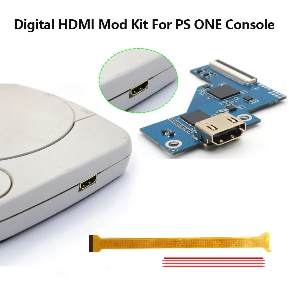 

Цифровой HDMI-модуль Hispeedido для PS ONE, комплект для преобразования цифрового сигнала в цифровой HDMI для консоли PS ONE