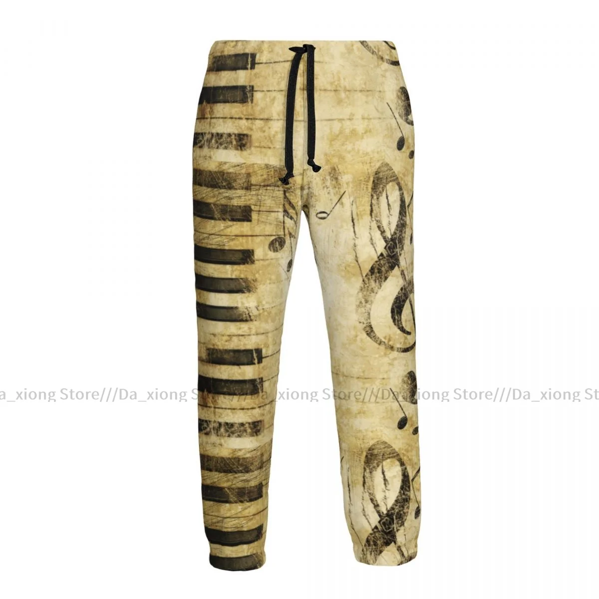 Men Pants Music Notes Background (1) Male Trousers Fitness Sweatpants Streetwear