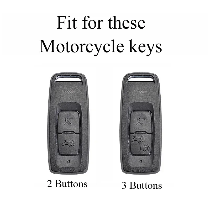 2 3 Buttons Zinc Alloy + Leather Key Case Cover Fob For Honda ADV 350 PCX 125 PCX160 AV 350 SH350i VISION 110 2021 2022 2023