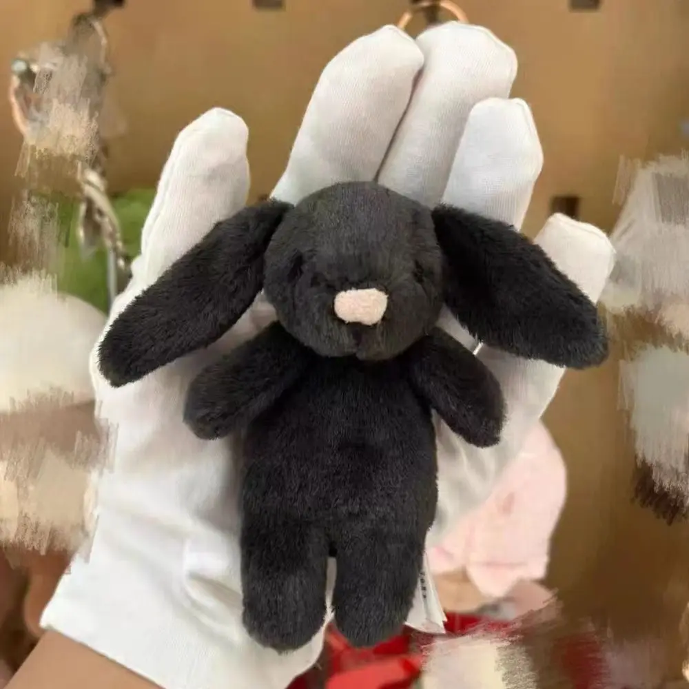 패셔너블한 토끼 플러시 펜던트 부드럽고 귀여운 플러시 인형 키체인 만화 플러시 토끼 키링 가방 액세서리