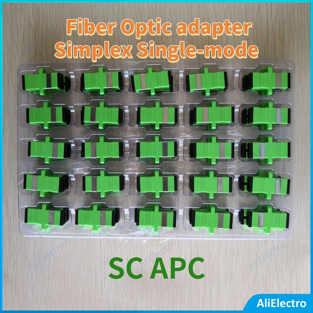 400PCS/LOT SC APC Fiber Optic adapter Simplex Single-mode Optical Fiber Coupler Fiber Flange Connector free shipping