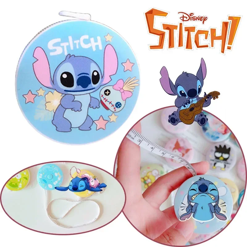 Disney Stitch 1.5 Meters Portable Tape Measure Measuring Three Circumference Waist Circumference Soft Ruler Anime Measuring Tool