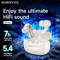 BOROFONE FQ1 Plus ANC Earphone Bluetooth 5.3 Active Noise Cancellation ENC HD Call TWS Earbuds Wireless Headphone Low Latency
