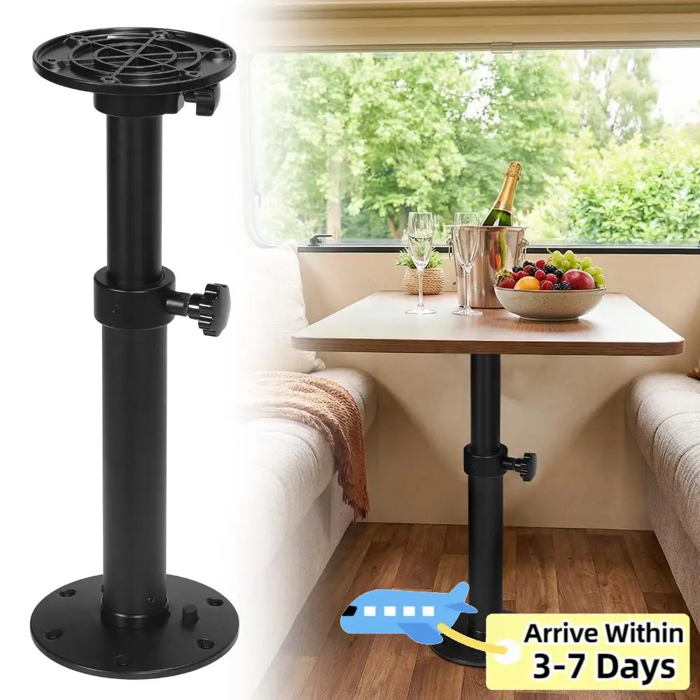 

Регулируемые столы с одноколенчатой подъемной системой на пьедестале, съемные подъемные ножки стола 27,5 дюйма для автодомов, морских судов, яхт