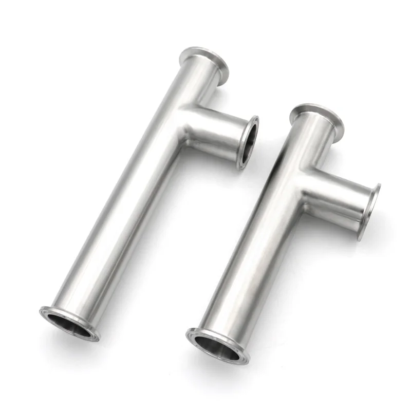 SS304 Stainless Steel Sanitary Pipe Fittings OD38 51mm Three 3 Way 1.5